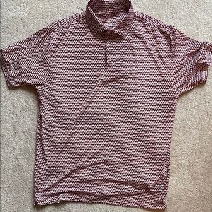 Rhoback Maroon Patterned Polo Shirt